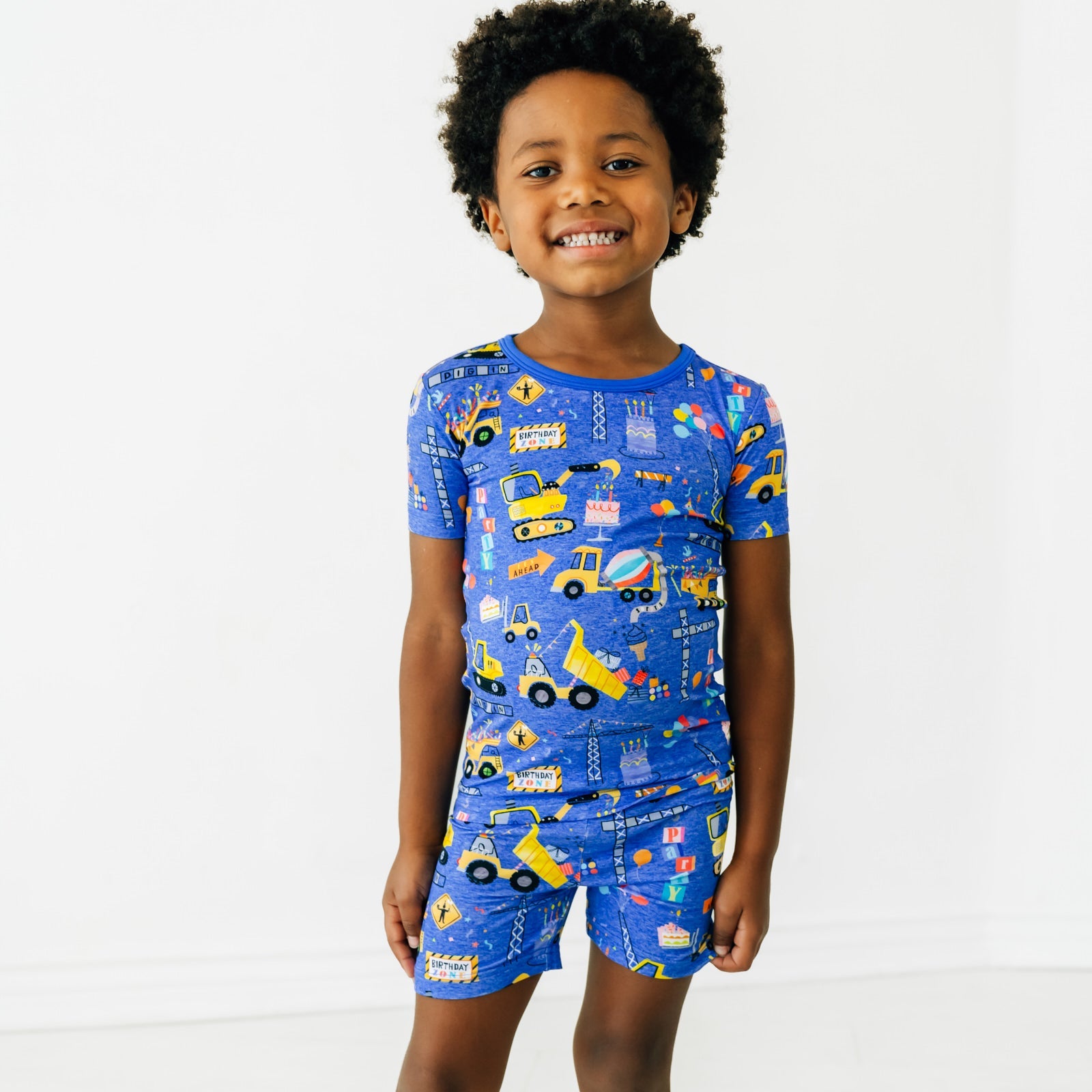 Birthday Builders Two-Piece Short Sleeve & Shorts Pajama Set - Image 2