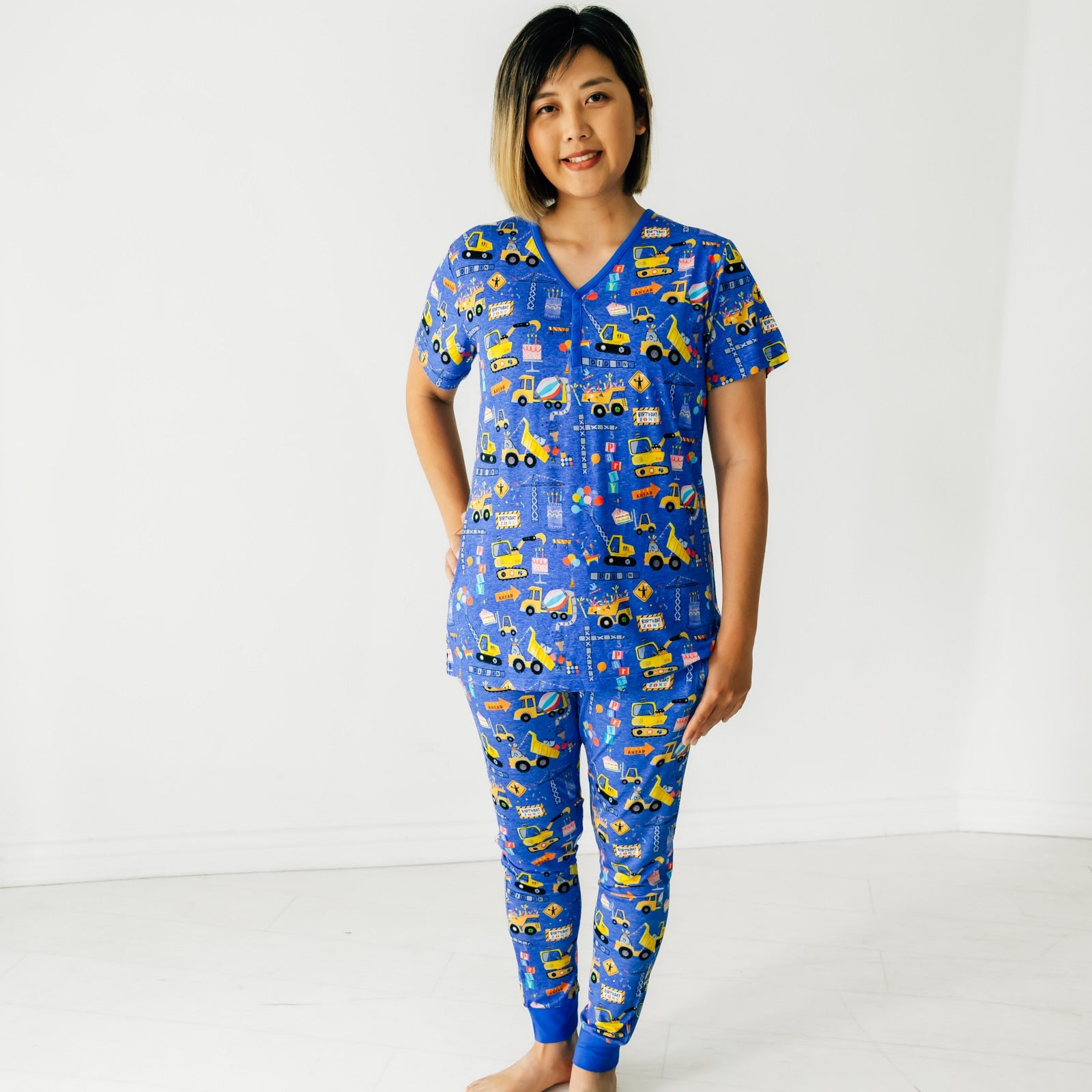 Birthday Builders Women's Short Sleeve Pajama Top - Image 2