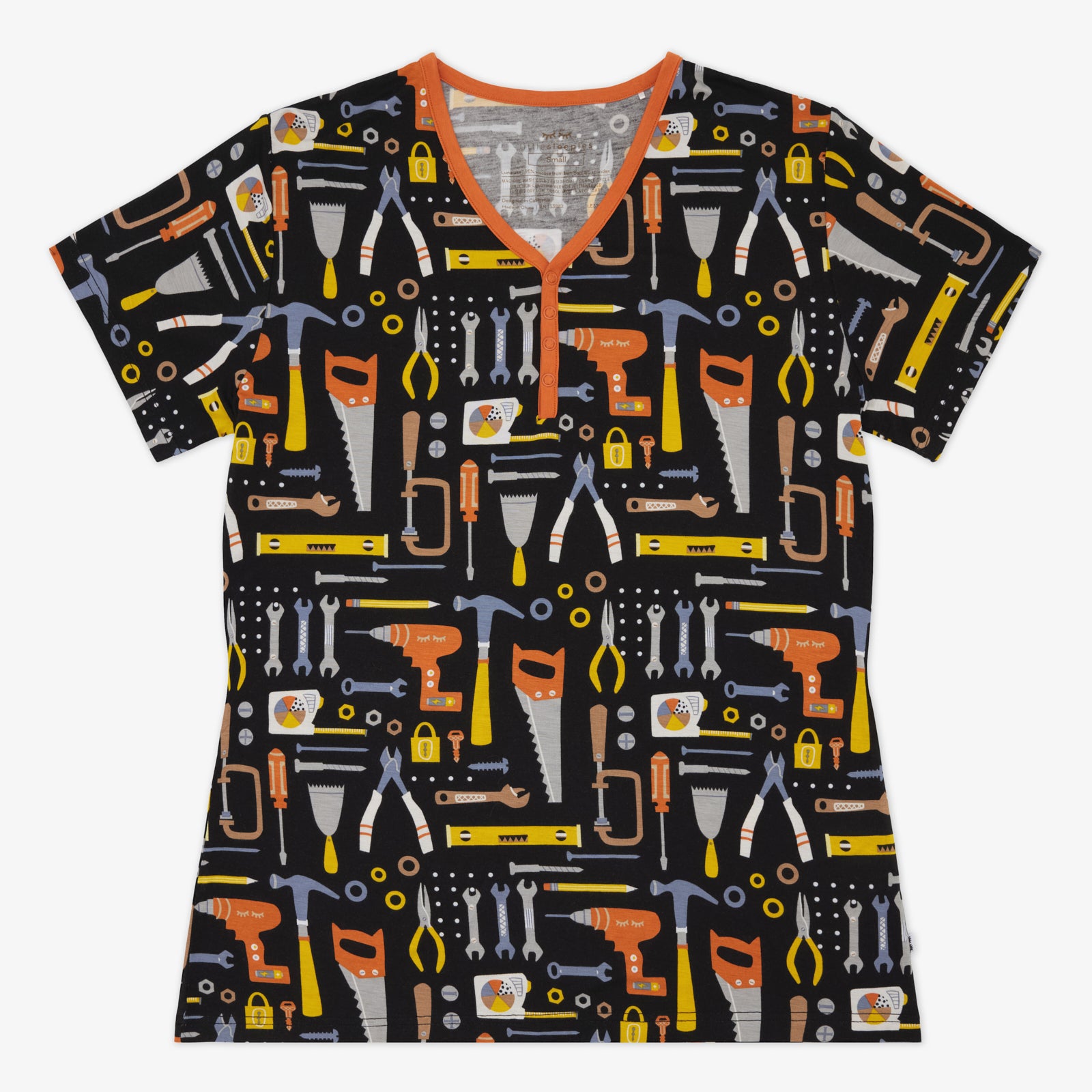 Little Builders Women's Short Sleeve Pajama Top - Image 3