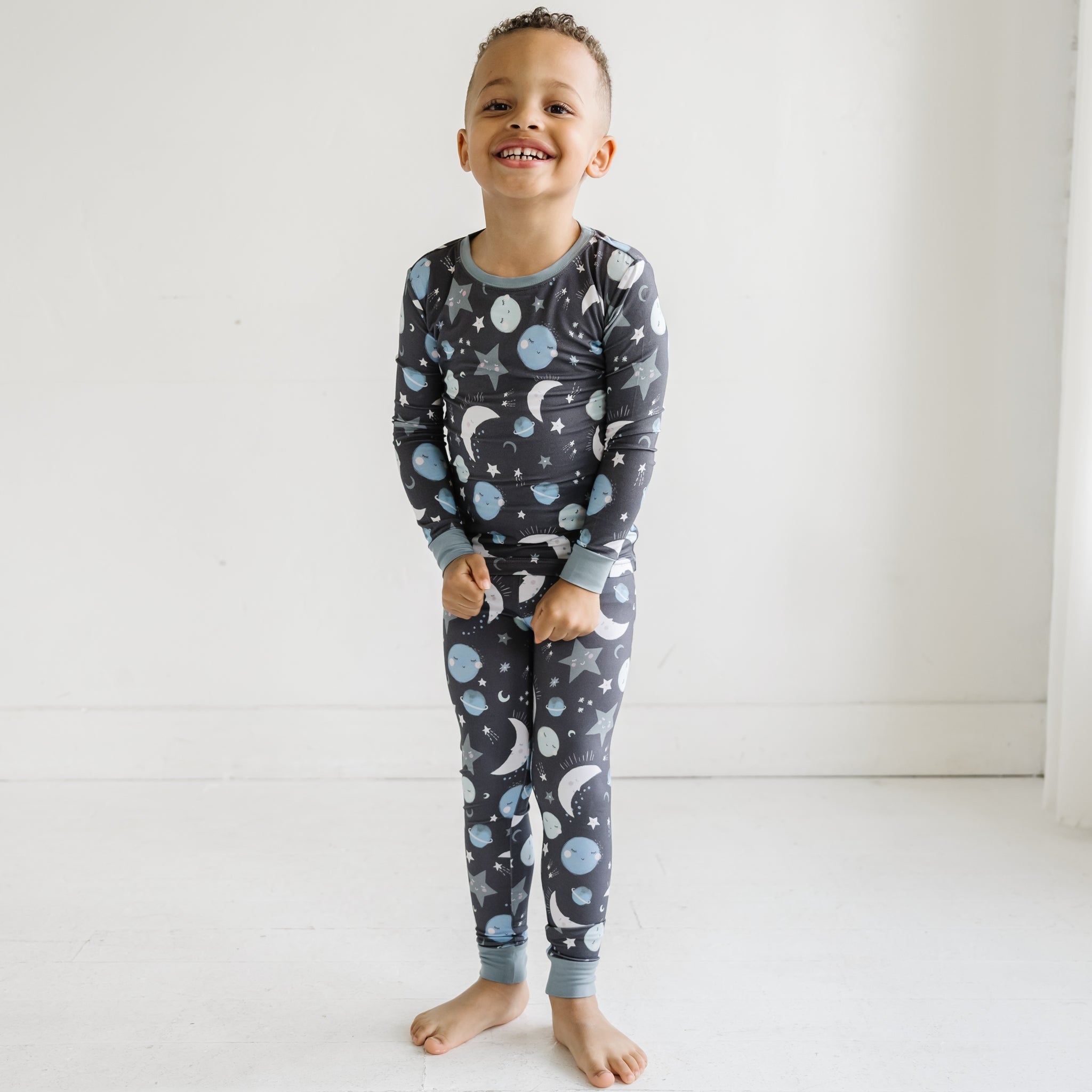 Blue To the Moon & Back Two-Piece Pajama Set - Image 3