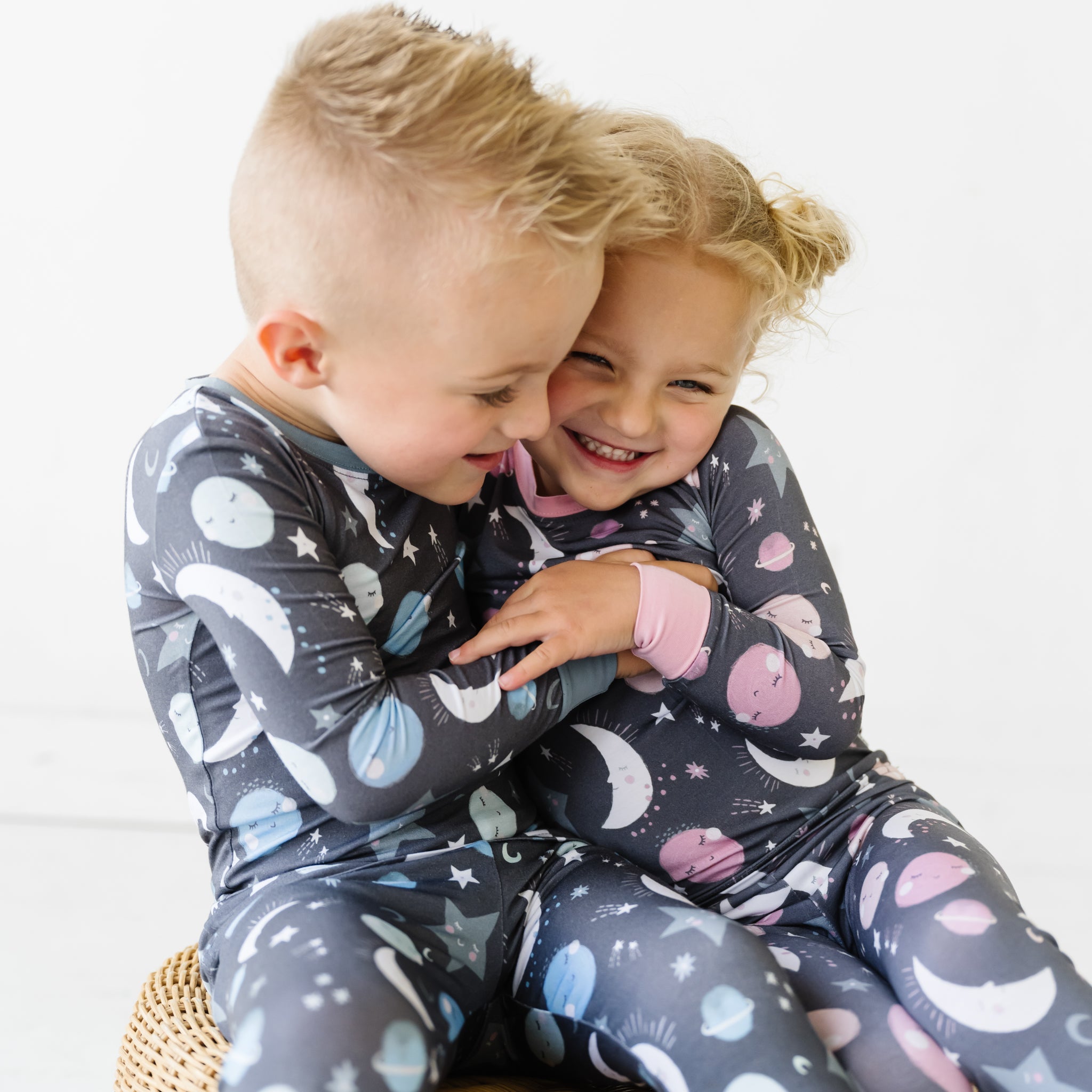 Blue To the Moon & Back Two-Piece Pajama Set - Image 5