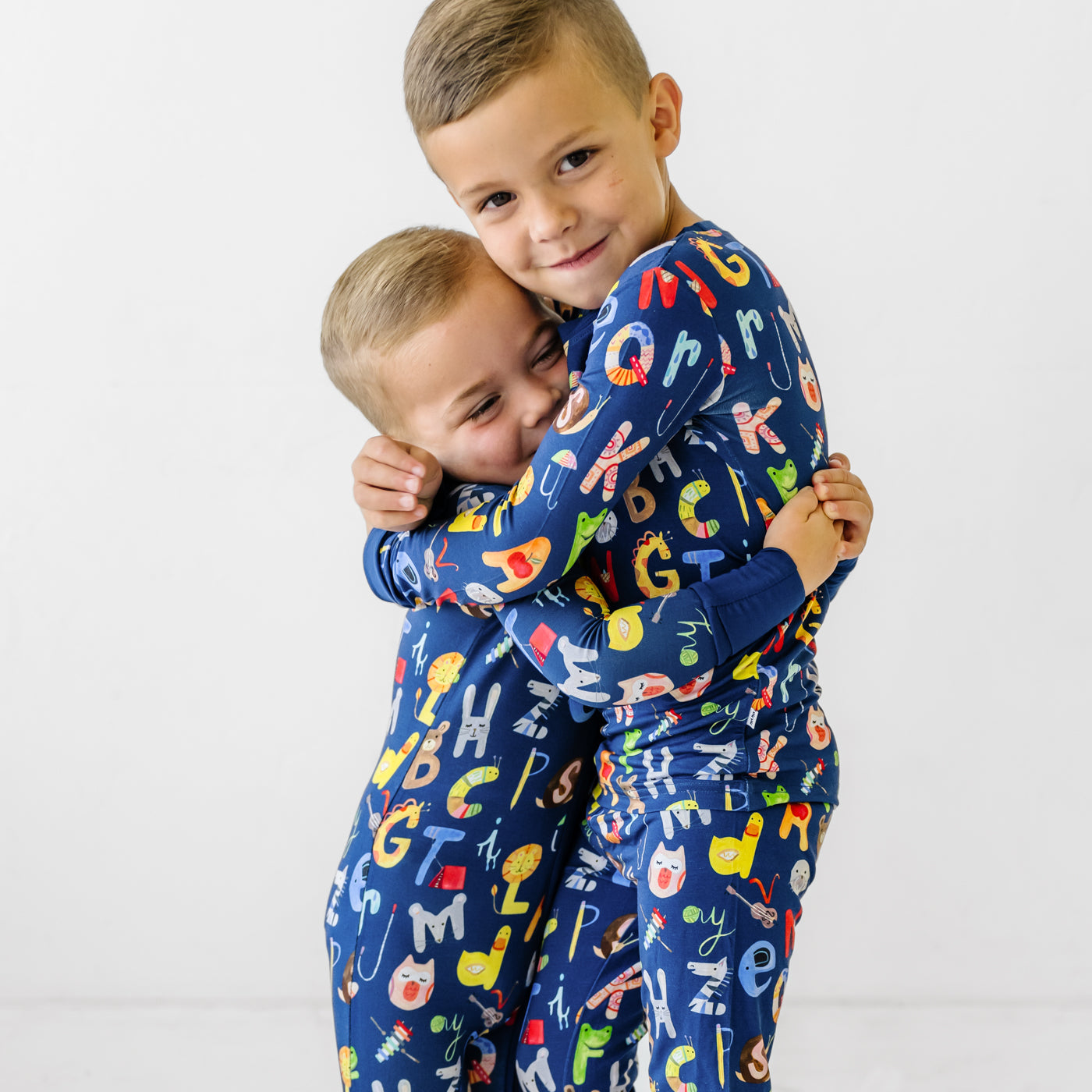 Navy Alphabet Friends Two-Piece Pajama Set - Image 5