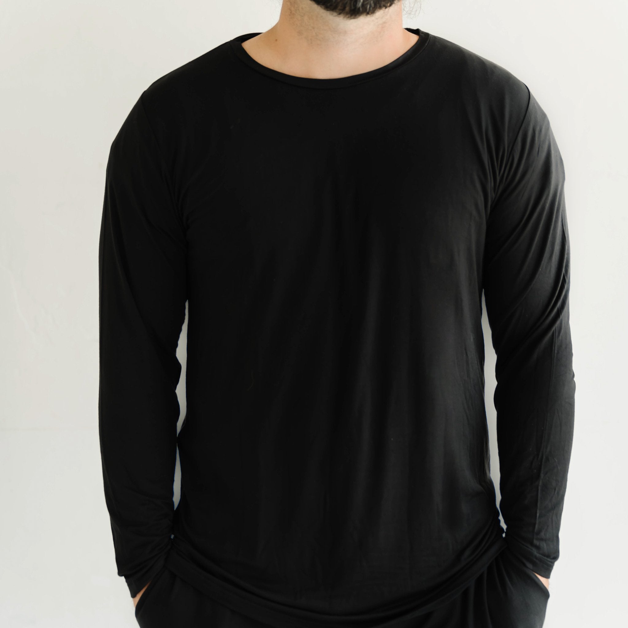 Black Men's Pajama Top - Image 2