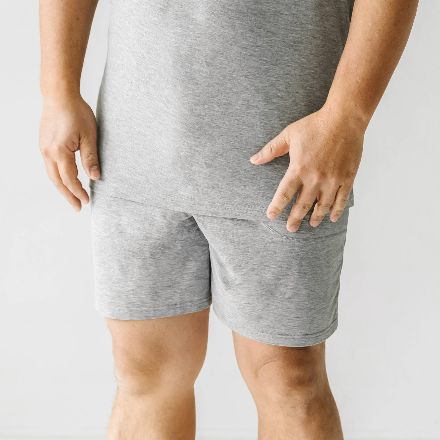 Heather Gray Men's Pajama Shorts - Image 3