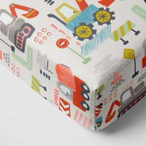 Mini Builders Fitted Crib Sheet