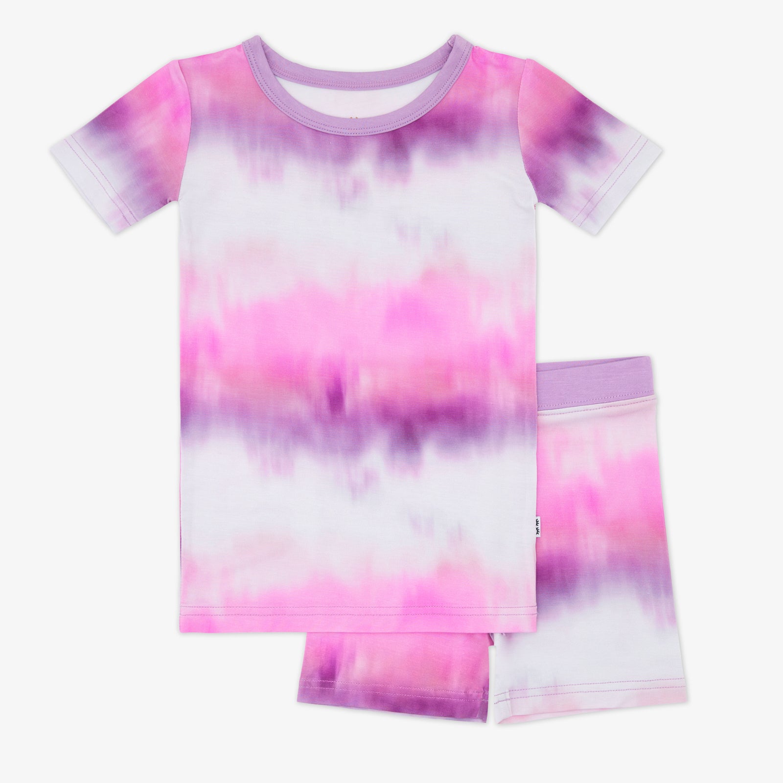 Pink Cosmic Mist Two-Piece Short Sleeve & Shorts Pajama Set - Image 5