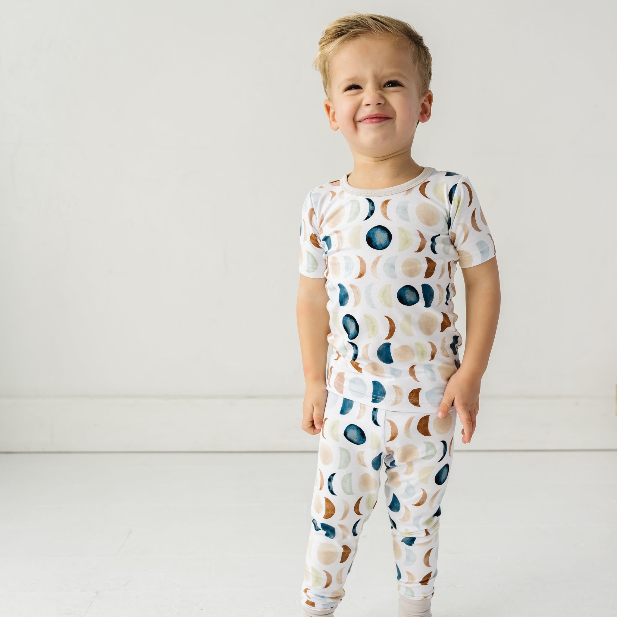 Luna Neutral Two-Piece Short Sleeve Pajama Set - Image 3