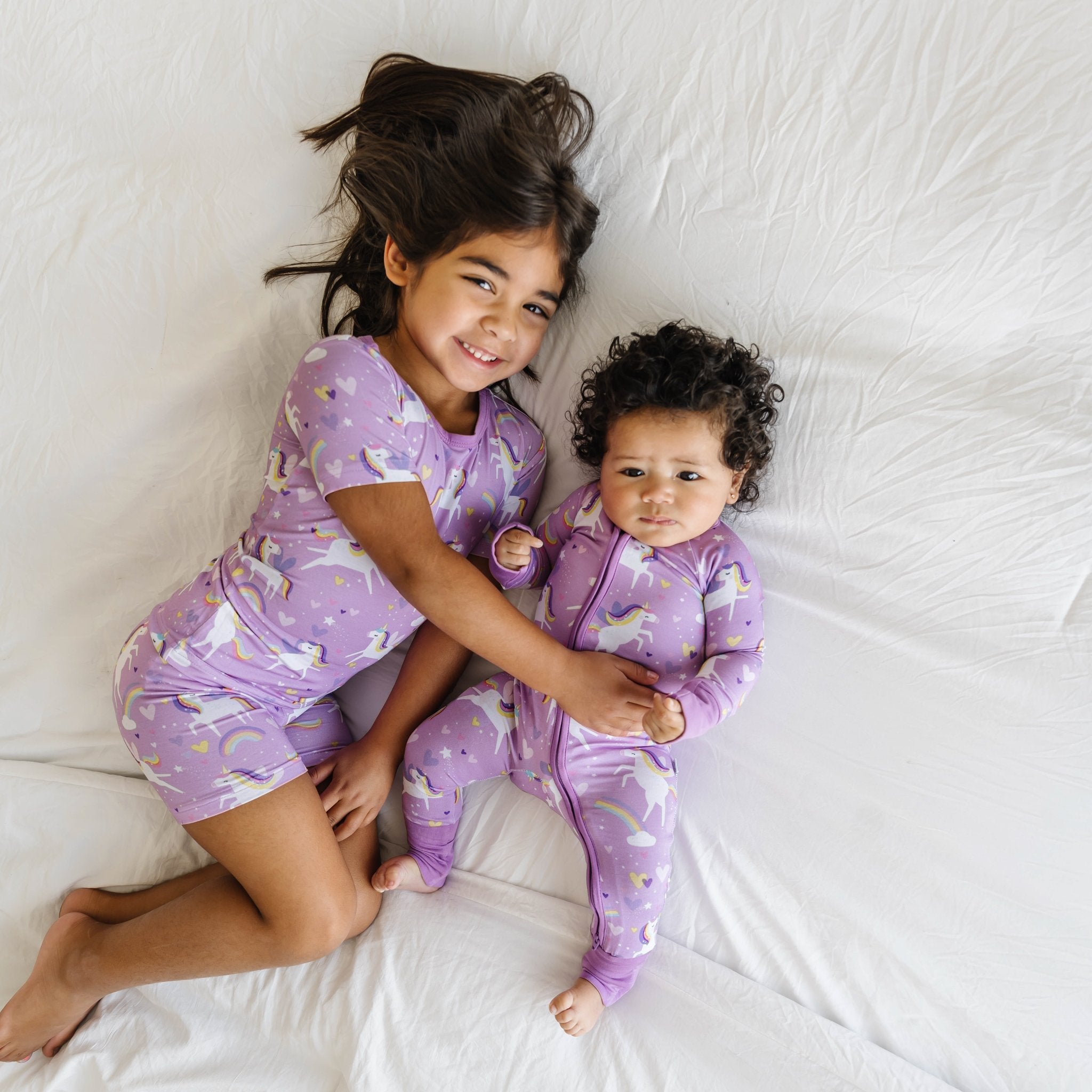 Sienna's Unicorns Two-Piece Short Sleeve & Shorts Pajama Set - Image 3