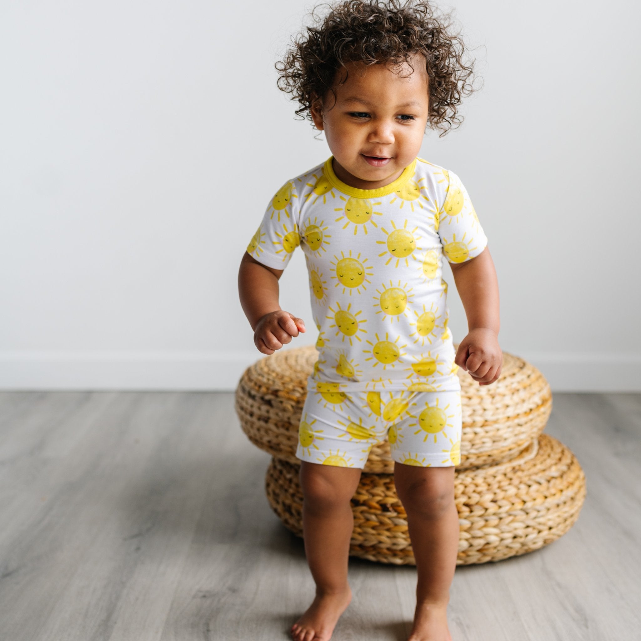 Sunshine Two-Piece Short Sleeve & Shorts Pajama Set - Image 2