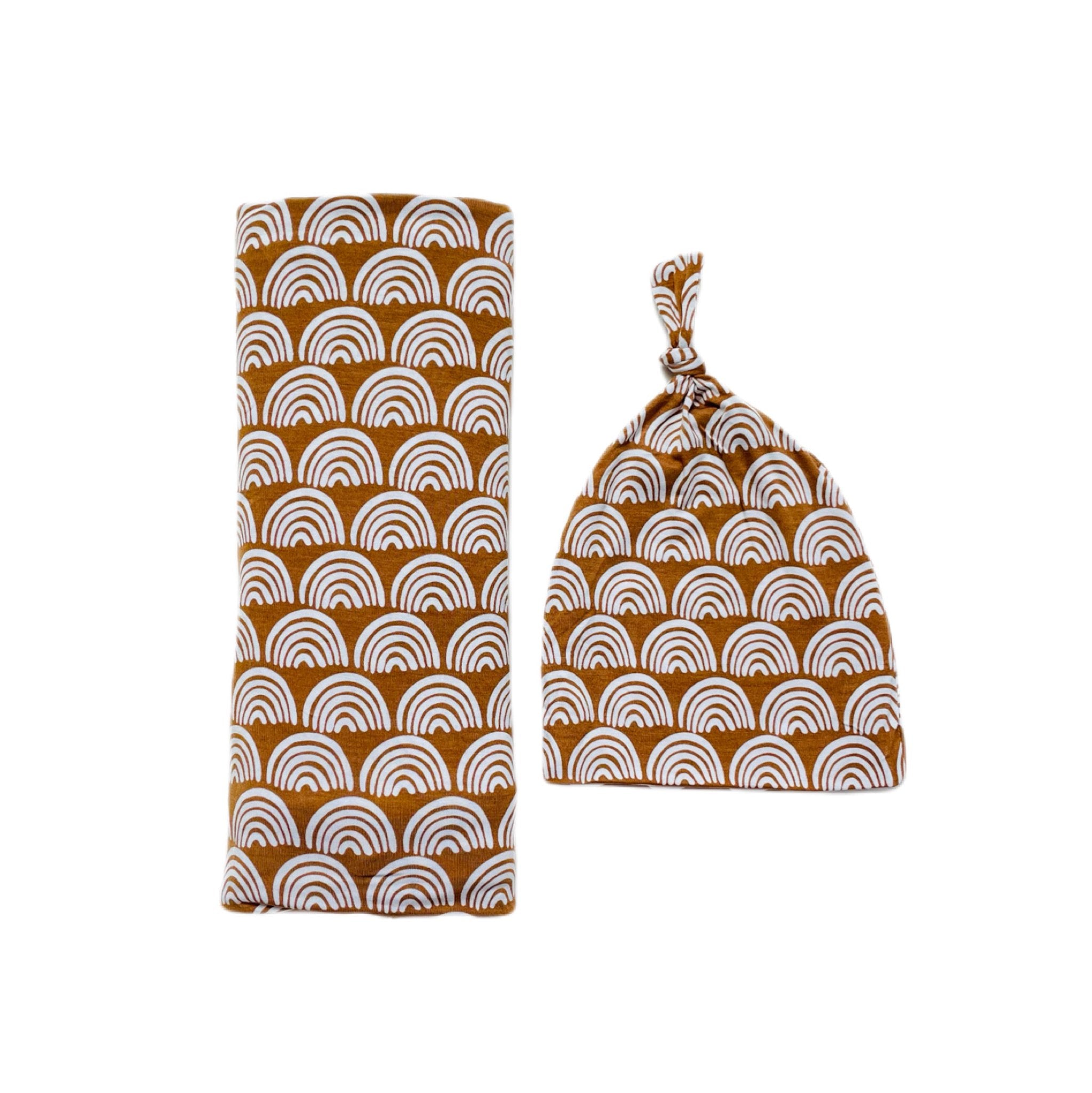 Rust Rainbows Swaddle & Hat Set - Image 3